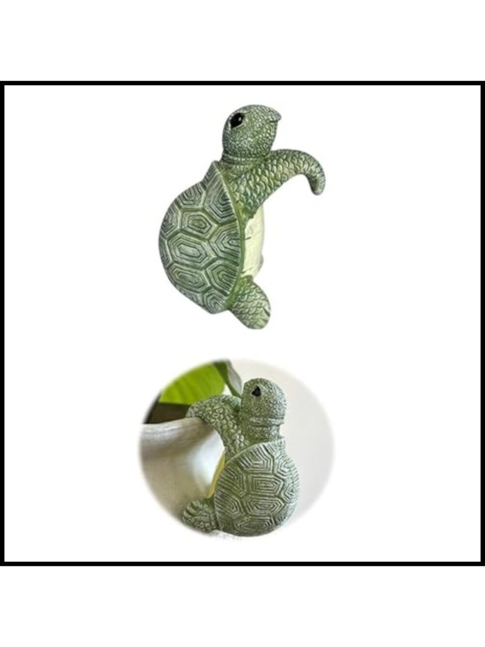 Resin Turtle Plant Pot Hanger Garden Ornament Hanging Statue Decor